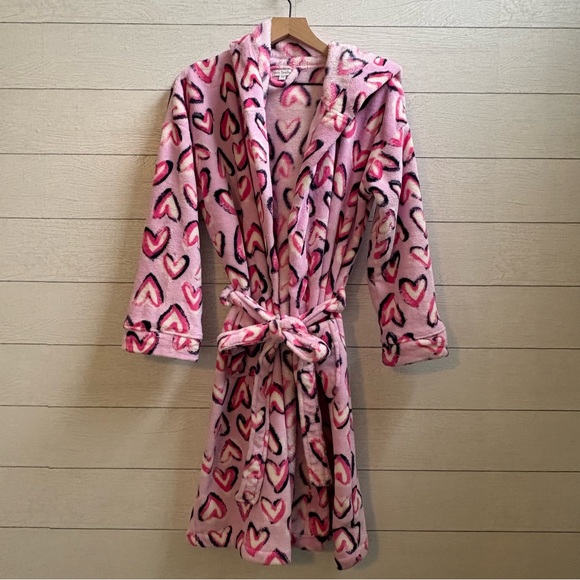 Vera Bradley “Hearts Iced Pink” Plush Hooded Robe | S/M - Picture 6 of 10